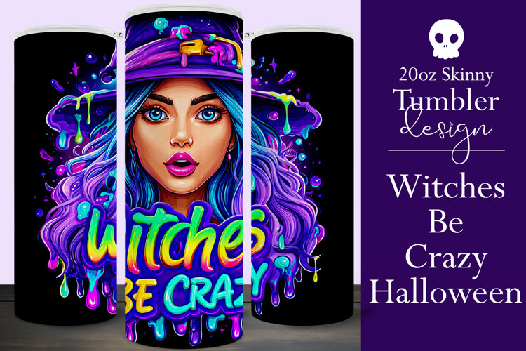 Halloween Tumbler Wrap, Witches Be Crazy Tumbler Wrap, t29