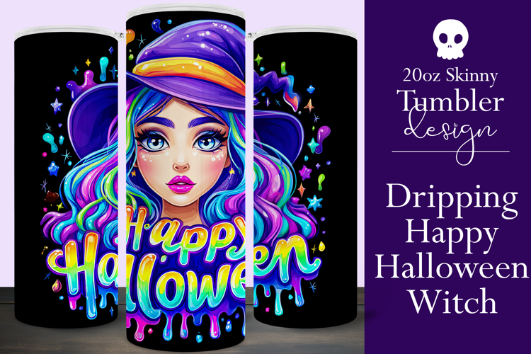 Halloween Tumbler Wrap, Halloween Witch Tumbler Wrap, t33