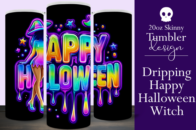 Halloween Tumbler Wrap, Halloween Witch Tumbler Wrap, t34