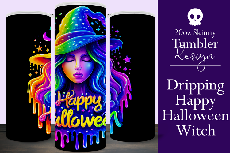 Halloween Tumbler Wrap, Halloween Witch Tumbler Wrap, t35