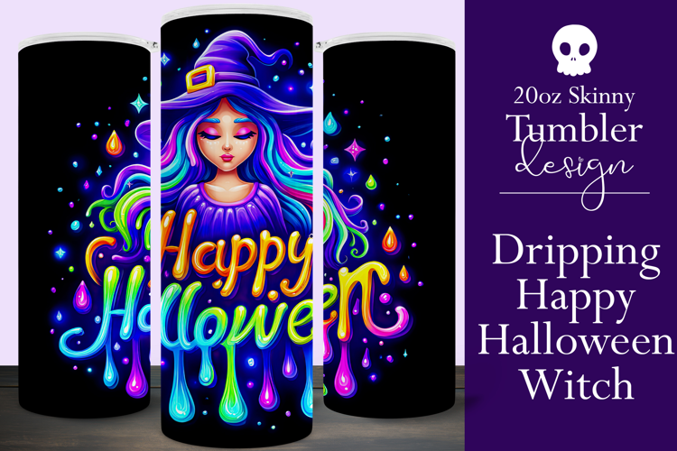 Halloween Tumbler Wrap, Halloween Witch Tumbler Wrap, t36
