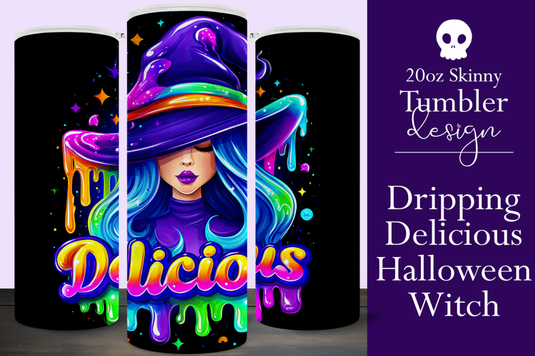 Halloween Tumbler Wrap, Delicious Halloween Witch Tumbler 57