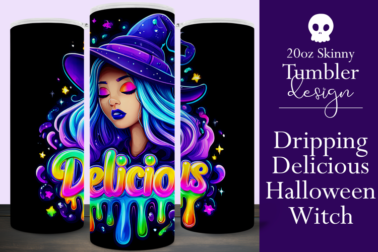 Halloween Tumbler Wrap, Delicious Halloween Witch Tumbler 66