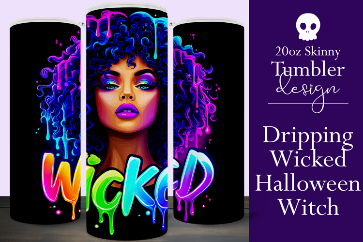 Halloween Tumbler Wrap, Wicked Halloween Witch Tumbler, t77