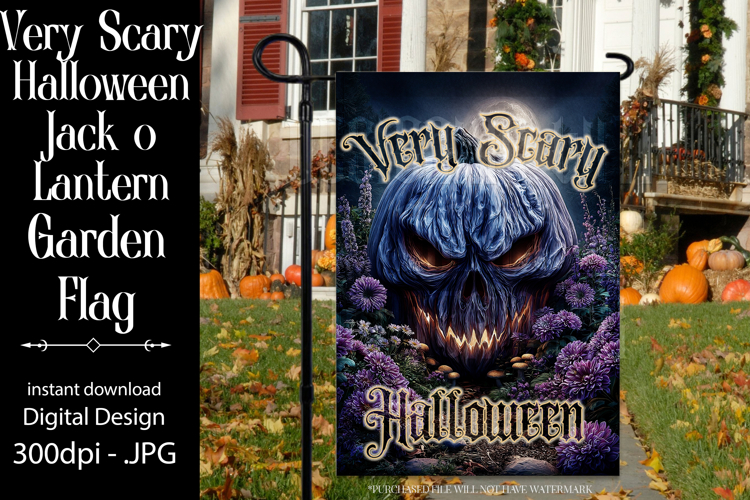 Halloween Garden Flag, Very Scary Halloween Jack o Lantern