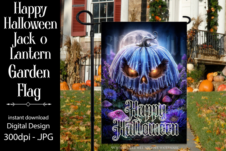 Halloween Garden Flag, Happy Halloween, Jack o Lantern Flag