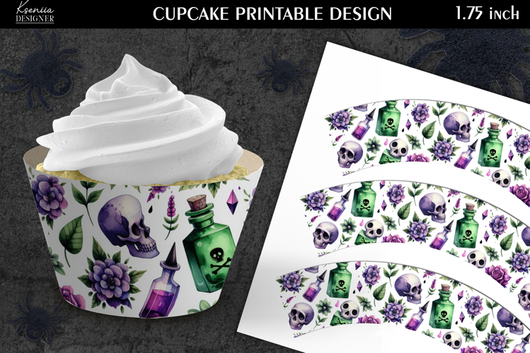 Printable Funny Halloween Cupcake Wrapper