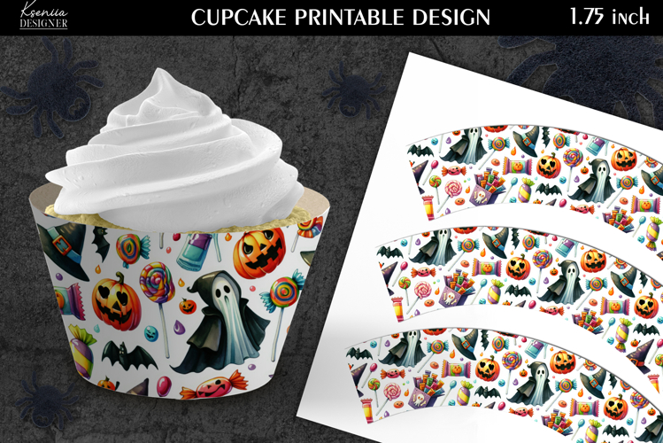 Printable Funny Halloween Cupcake Wrapper