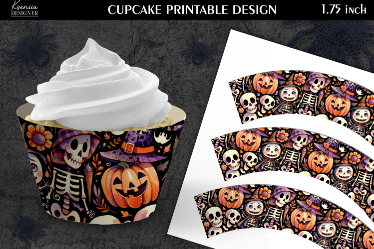 Printable Funny Halloween Cupcake Wrapper