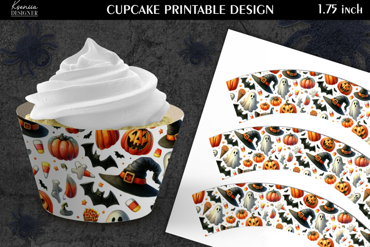 Printable Funny Halloween Cupcake Wrapper