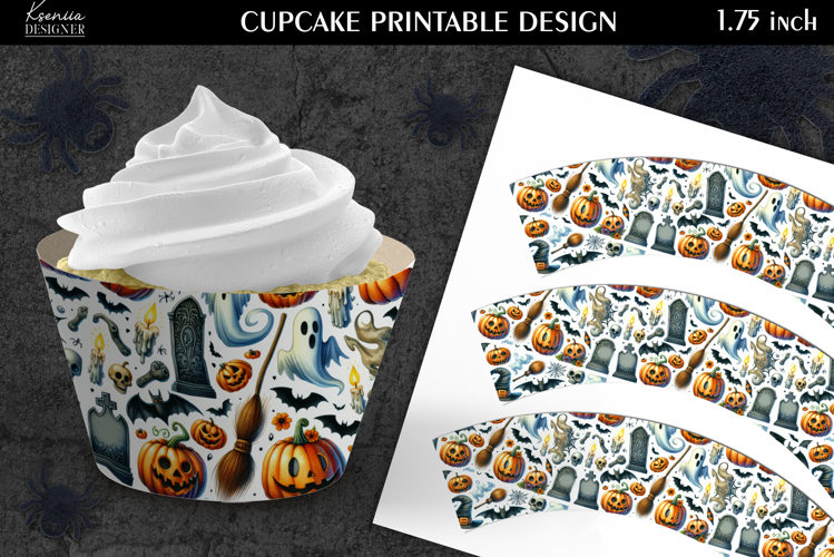 Printable Funny Halloween Cupcake Wrapper