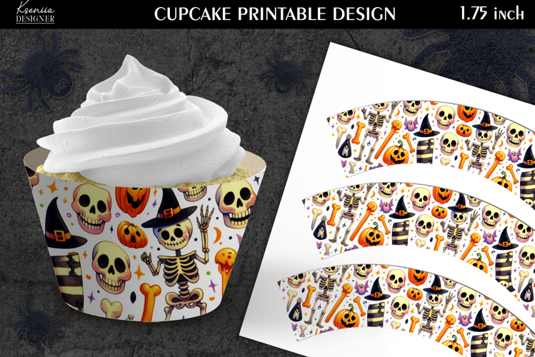 Printable Funny Halloween Cupcake Wrapper