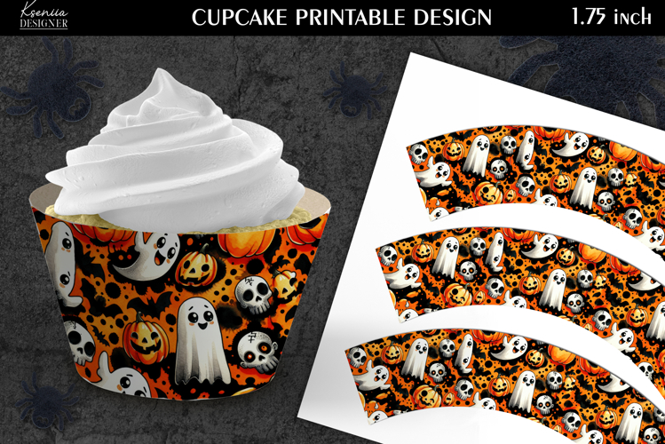 Printable Funny Halloween Cupcake Wrapper