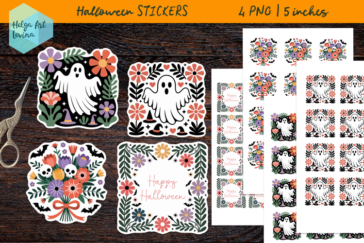 Cute Halloween, Stickers printable PNG