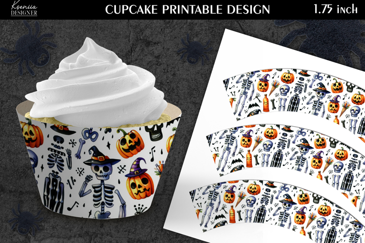 Printable Funny Halloween Cupcake Wrapper