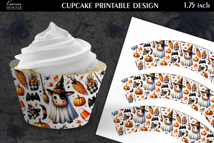 Printable Funny Halloween Cupcake Wrapper