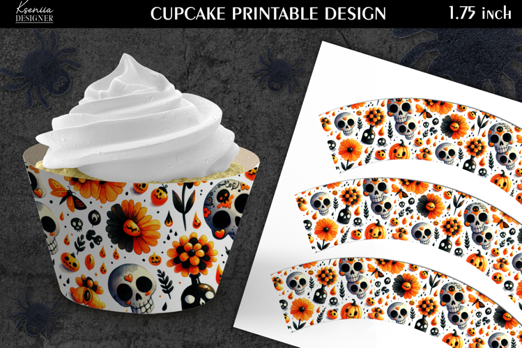 Printable Funny Halloween Cupcake Wrapper