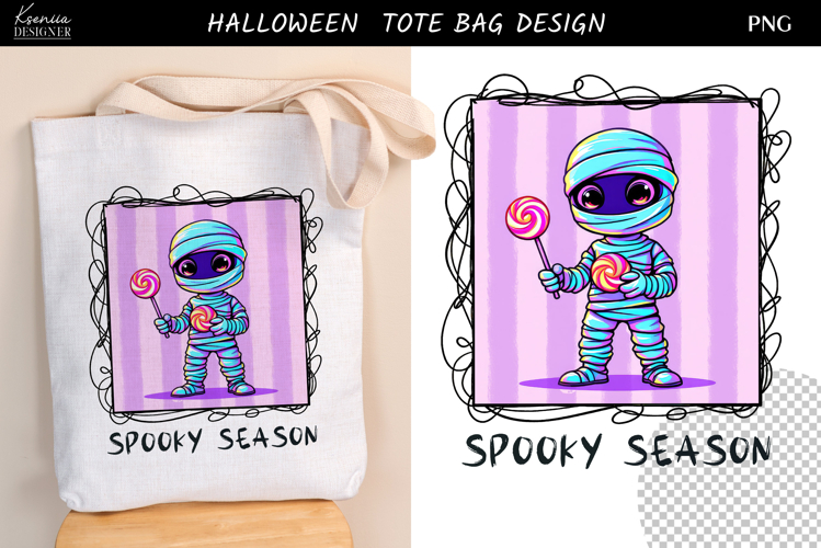 Neon Iridescent Halloween Trendy Candy Tote Bag Sublimation