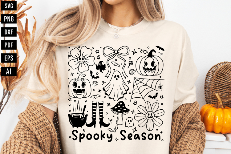 Ghost Halloween Svg, Halloween Shirt Svg, Spooky Season Svg