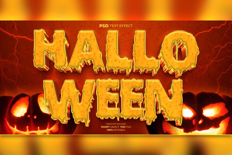 Halloween 3D editable text effect