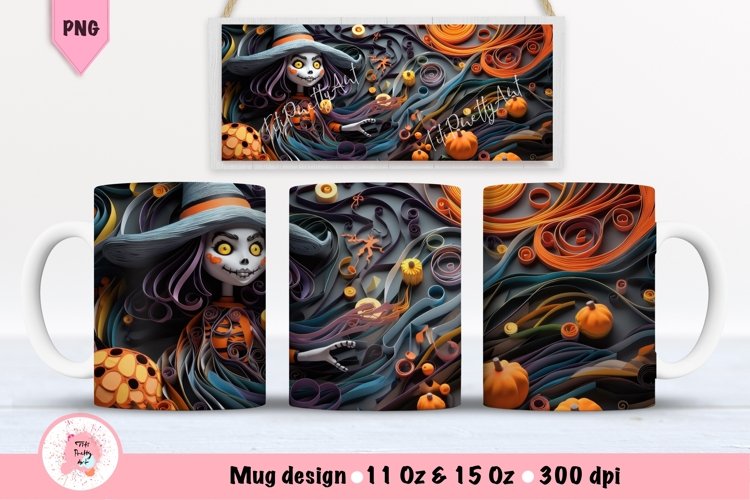 Halloween 3D Mug Wrap For 11 oz and 15 oz