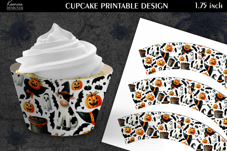 Printable Funny Halloween Cupcake Wrapper