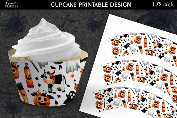 Printable Funny Halloween Cupcake Wrapper