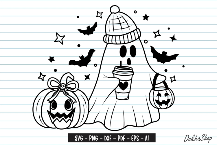 Halloween ghost svg Image 5