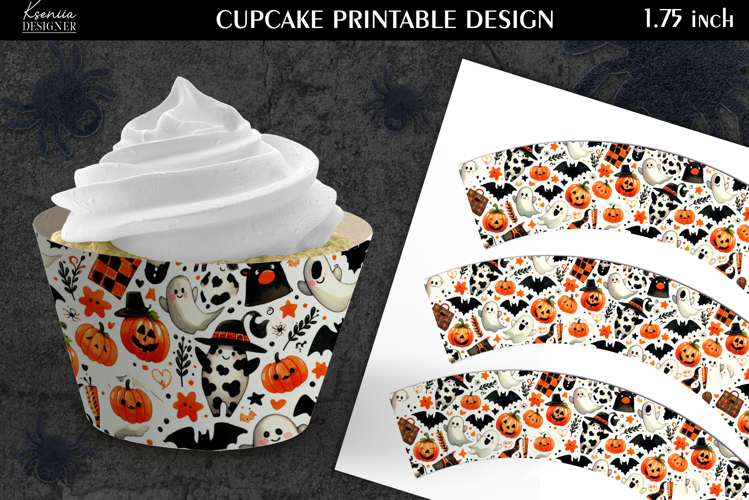 Printable Funny Halloween Cupcake Wrapper