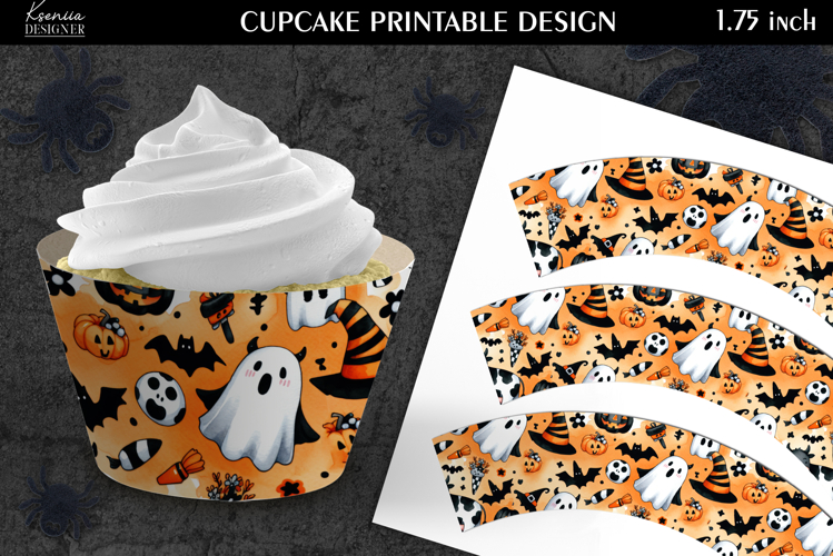 Printable Funny Halloween Cupcake Wrapper