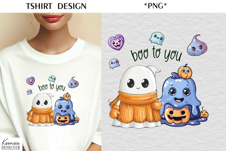 Cartoon Halloween Ghost|Funny Halloween Quotes T Shirt