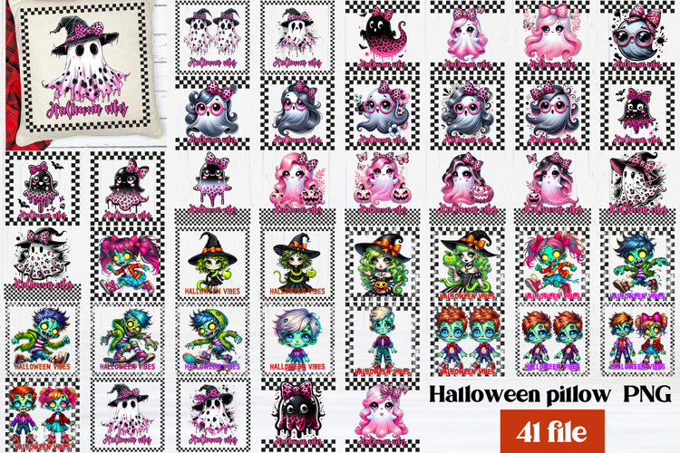 Halloween pillow PNG design | Halloween sublimation bundle