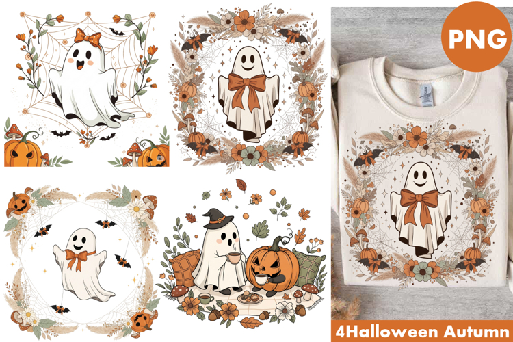 Cute Boo Ghost Halloween Sublimation Designs