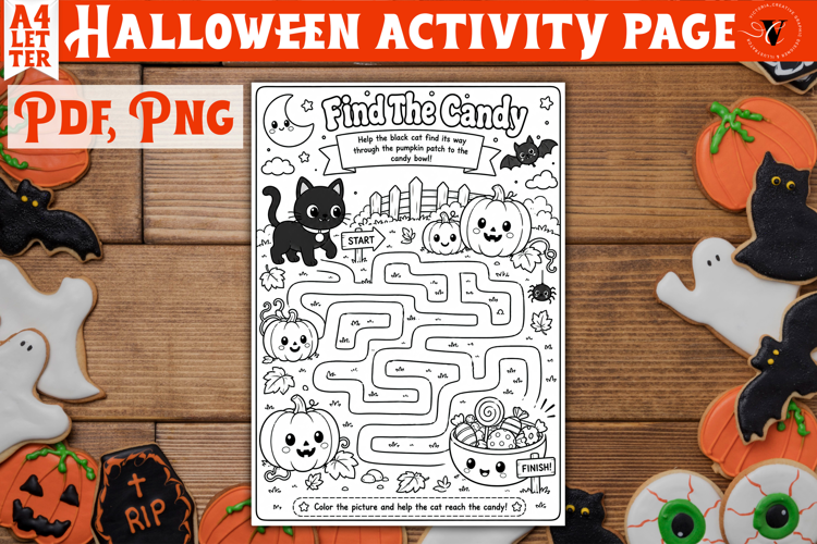 Kids Halloween Activity Page | Printable Halloween Worksheet