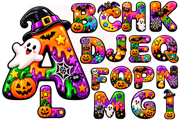 Halloween Alphabet PNG