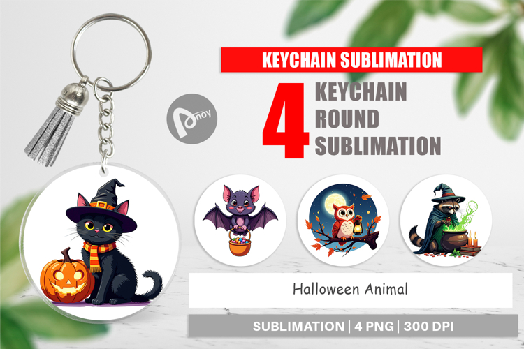 Keychain Halloween Animals