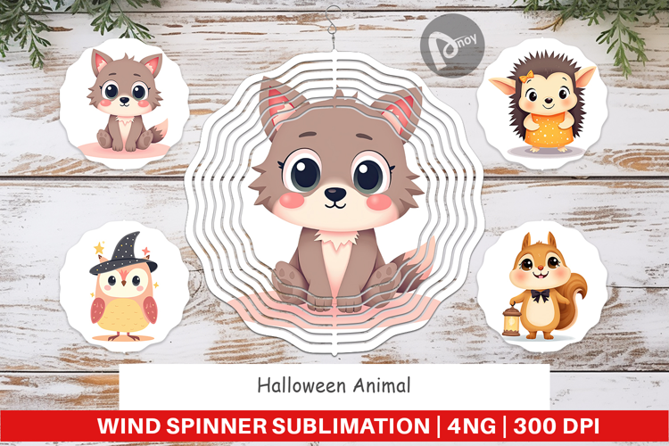 Wind Spinner Halloween Animals