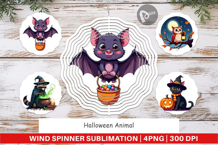 Wind Spinner Halloween Animals