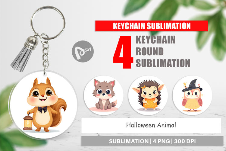 Keychain Halloween Animals