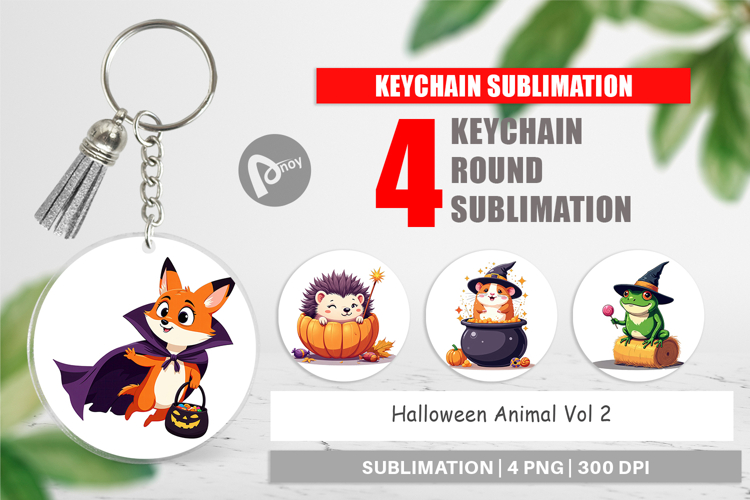 Keychain Halloween Animals