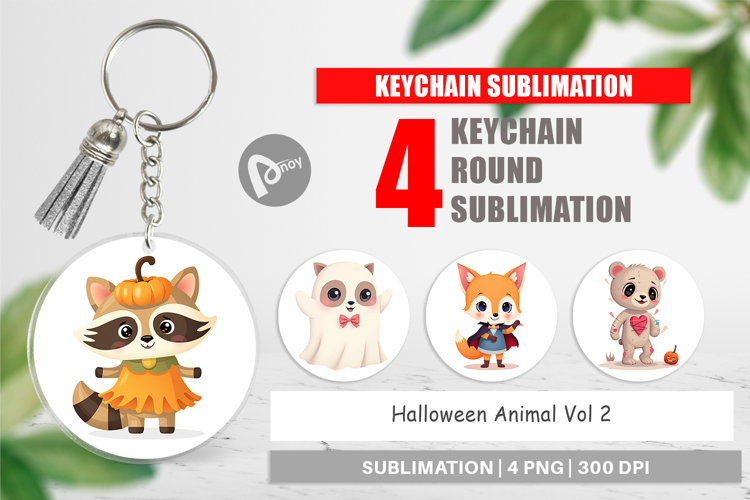 Keychain Halloween Animals