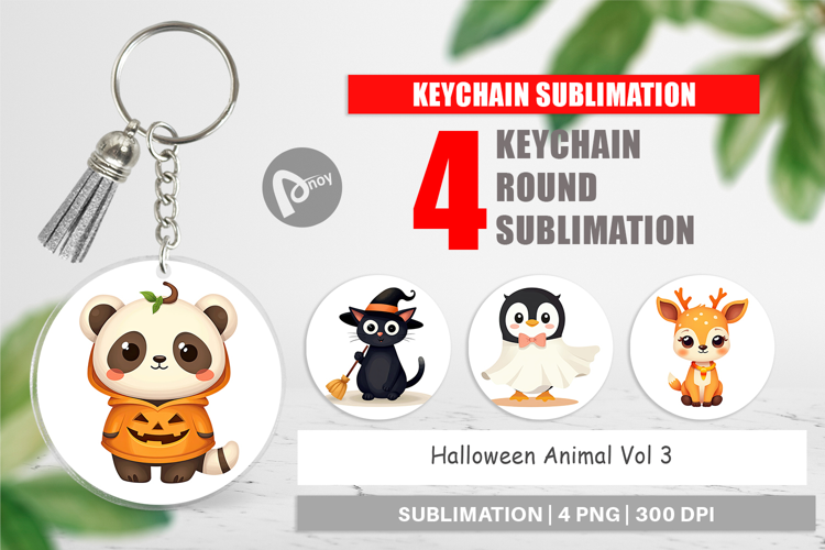 Keychain Halloween Animals
