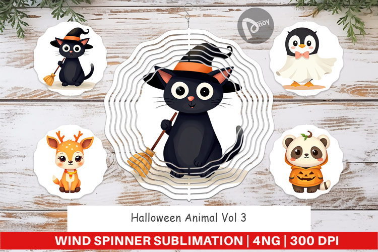 Wind Spinner Halloween Animals
