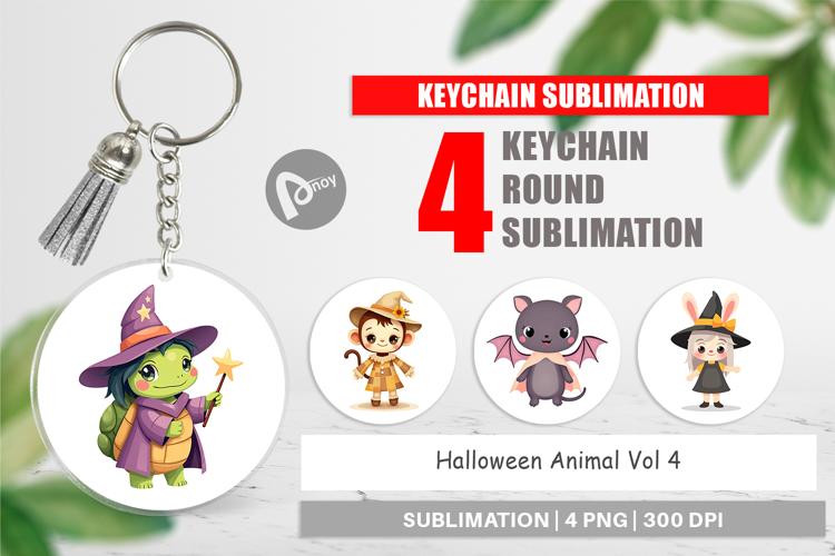 Keychain Halloween Animals