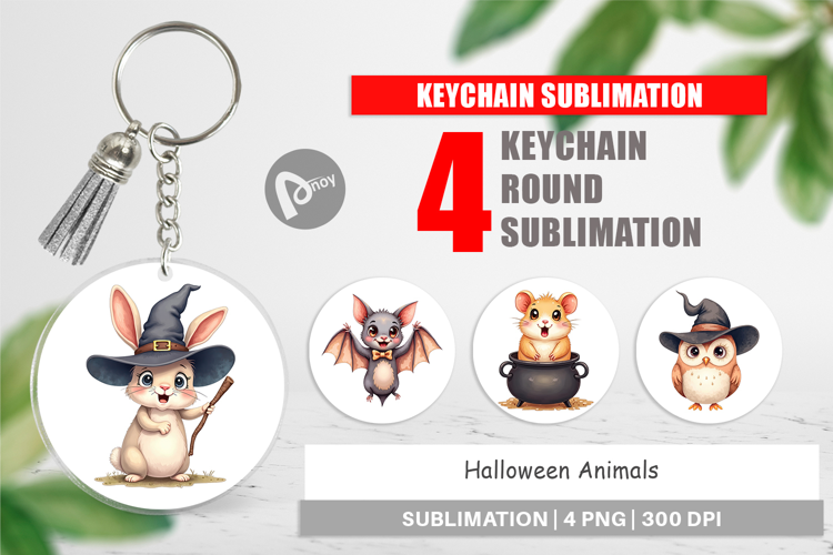 Keychain Halloween Animals