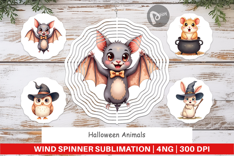 Wind Spinner Halloween Animals