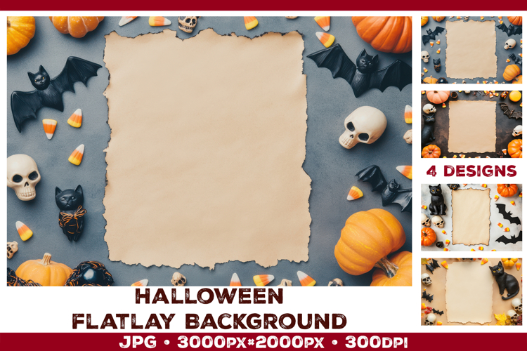 Halloween Wood Background Mockup. Halloween flat lay mockup