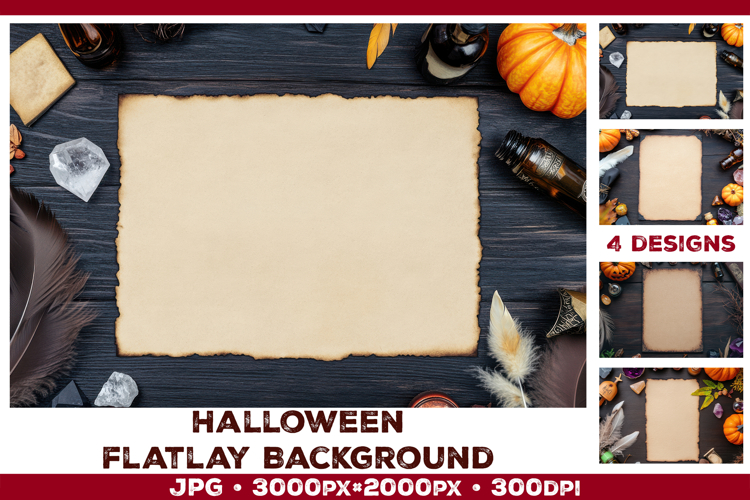 Halloween Wood Background Mockup. Halloween flat lay mockup