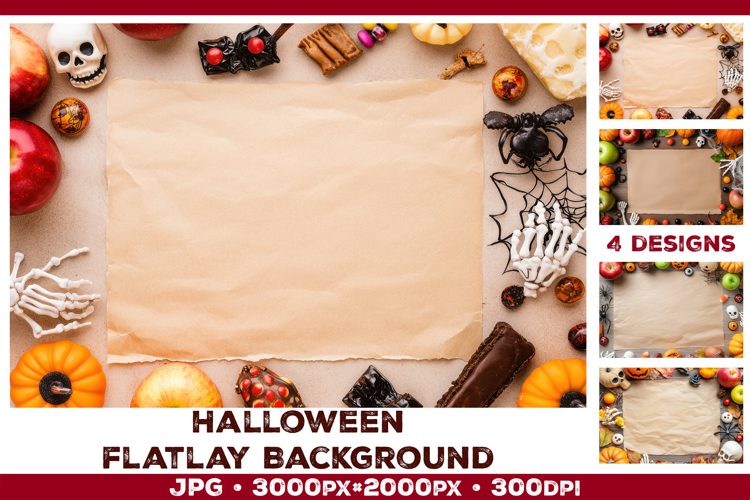 Halloween Wood Background Mockup. Halloween flat lay mockup