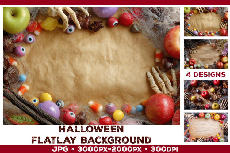 Halloween Wood Background Mockup. Halloween flat lay mockup